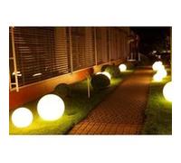 LUMISKY Boule lumineuse filaire pour e térieur LED BOBBY 50cm culot E27 Blanc