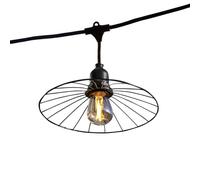 Lumisky Guirlande extérieur avec abat-jour en acier effet cage 10 douilles E27 CHIC CAGE 6m