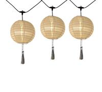 Lumisky Guirlande lumineuse solaire 10 abat-jour lampions HIMALAYA LIGHT SOLAR LED blanc chaud 7m50