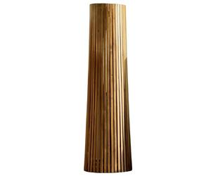 Lumisky Lampadaire d'extérieur solaire TECKA TALL en bois teck avec module LED blanc chaud et télécommande H120cm