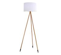 Lumisky Lampadaire trépied sans fil design scandinave couleur bois extérieur LED blanc chaud/blanc dimmable TAMBOURY WOOD H155cm