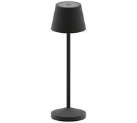 Lumisky Lampe de table sans fil LED blanc chaud dimmable EMILY H25cm, Noir