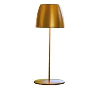 Lumisky Lampe de table sans fil LED blanc chaud dimmable ORLUM H30cm dorée