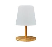 Lampe de table sans fil - LUMISKY - STANDY MINI WOOD - H25 cm - Pied en bambou naturel - LED blanc chaud et blanc