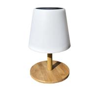 LUMISKY-Lampe de table sans fil solaire ou USB en bois Batimex - 17,5 x 15,8 x 26 cm