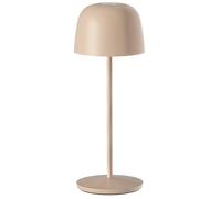 Lumisky Lampe de table touch sans fil en aluminium beige LED SOPHIA CREAM blanc dimmable H28cm
