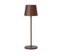 LUMISKY-Lampe de table touch sans fil en aluminium marron Kelly Vintage - diamètre 10 x H 38 cm