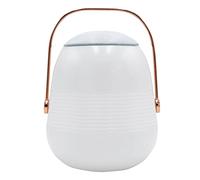 Lumisky Lampe enceinte bluetooth sans fil poignée cuivre LED blanc/multicolore dimmable BOB STATION H33cm avec télécommande