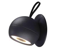 Lumisky Lampe nomade 2 en 1 en aluminium anse en caoutchouc base aimantée LED blanc chaud ORBY H14,5 cm