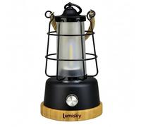 Lumisky Lanterne sans fil WILDY – LED blanc chaud dimmable, anse en corde H23 cm