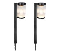 Lumisky Lot de 2 balises solaires à planter LED blanc chaud 2x BEAMLIT H58cm