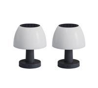 Lumisky Lot de 2 Lampe de table solaire LED blanc 4 intensités LUMINA H13,5cm
