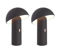 Lumisky Lot de 2 Lampes de table sans fil tête orientable LED blanc chaud TOD BLACK H28cm