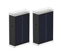 Lot de 2 projecteurs solaires noir rody