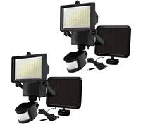 2 Projecteurs solaires sensor COOPER Noir 1000LM Noir