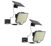 Lumisky Lot de 2 Spots Solaires LED Puissants BRIGHTLY - Éclairage Blanc avec Détecteur de Mouvement, Orientables et Panneau Solaire Déporté, Parfaits pour Jardin, Terrasse et Extérieur