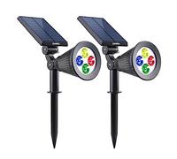 Lumisky Spots solaires SPIKY C34 – Lot de 2, 2 en 1 piquer/fixer LED multicolore dimmable H42cm