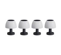 Lumisky Lot de 4 Lampe de table solaire LED blanc 4 intensités LUMINA H13,5cm
