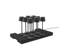 Lumisky Lot de 9 lampes de table sans fil LED blanc chaud dimmable EMILY ROCK H25cm avec plateau de chargement