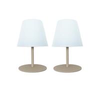 Set de 2 lampes de table LED sans fil TWINS Cream H16cm