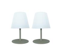 Lumisky Set de 2 lampes de table LED sans fil TWINS Olive H16cm