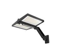 LUMISKY Spot solaire 2 têtes noir éclairage puissant LED blanc CLIPPER BLACK 37cm avec détecteur de mouvement orientable