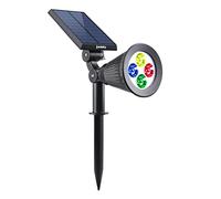 Lumisky Spot solaire projecteur 2 en 1 à piquer ou à fixer dimmable LED multicolore SPIKY C34 H42cm