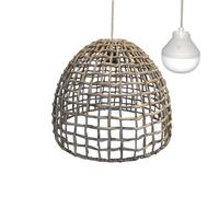 Lumisky Suspension AMADEO NOMAD en jacinthe d'eau naturelle style bohème avec ampoule LED blanc/RGB nomade