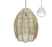 Lumisky Suspension AVILA NOMAD en rotin naturel style bohème avec ampoule LED blanc/RGB nomade