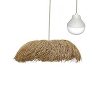 Lumisky Suspension HAVANA NOMAD en herbe marine style bohème avec ampoule LED blanc/RGB nomade