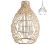 Lumisky Suspension HOLIDAY NOMAD en poly rotin style bohème avec ampoule LED blanc/RGB nomade