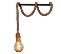 Lumisky Suspension solaire CORDY 2M20 en corde grande ampoule LED blanc chaud