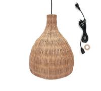 Lumisky Suspension sur secteur pour l'extérieur BELLA OUTDOOR CABLE en rotin naturel style bohème 5m de longueur de câble