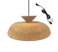 Lumisky Suspension sur secteur pour l'extérieur DARMA OUTDOOR CABLE en rotin naturel style bohème 5m de longueur de câble