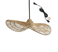 Lumisky Suspension sur secteur pour l'extérieur MARBELLA OUTDOOR CABLE en jute naturel style bohème 5m de longueur de câble