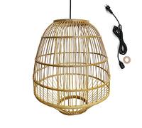 Lumisky Suspension sur secteur pour l'extérieur MYKONOS OUTDOOR CABLE en rotin naturel style bohème 5m de longueur de câble