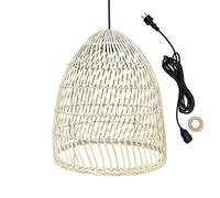 Lumisky Suspension sur secteur pour l'extérieur PAULO OUTDOOR CABLE en rotin naturel style bohème 5m de longueur de câble