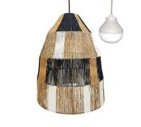 Lumisky Suspension ZAHARA NOMAD en jute naturel style bohème avec ampoule LED blanc/RGB nomade