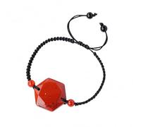 Lumisoul Bracelet hexagramme en cristal brut fait à la main avec cordon tissé à la main, bracelet unique à breloques en forme d'étoile à six branches pour un usage quotidien, bijou cadeau pour homme