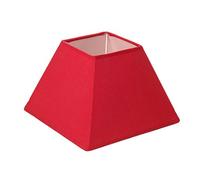Lumissima 60521 Abat-jour carré rouge, Coton, Base 20 cm