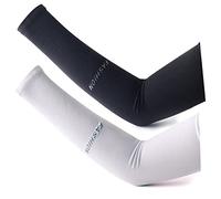 LumiSyne 2 Paires Manchettes De Bras Homme Femme Manches Bras Anti-UV Protection UPF 50+ Manchons De Compression Extensible Manches De Bras De Refroidissement Pour Cyclisme Randonnée Tatouage Couvrant