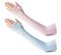 LumiSyne 2 Paires Manchettes De Bras Homme Femme Manches Bras Anti-UV Protection UPF 50+ Manchons De Compression Extensible Manches De Bras De Refroidissement Pour Cyclisme Randonnée Tatouage Couvrant