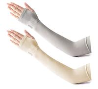 LumiSyne 2 Paires Manchettes De Bras Homme Femme Manches Bras Anti-UV Protection UPF 50+ Manchons De Compression Extensible Manches De Bras De Refroidissement Pour Cyclisme Randonnée Tatouage Couvrant