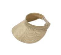 LumiSyne Casquette Visière en Paille Femme Chapeau De Soleil Large Bord Protection UV Dessus Vide Respirant Ajustable Enroulable Et Emballable Chapeaux De Visière Été Chapeau De Plage