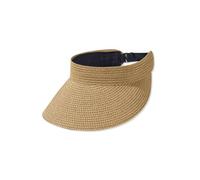LumiSyne Casquette Visière en Paille Femme Chapeau De Soleil Large Bord Protection UV Dessus Vide Respirant Ajustable Enroulable Et Emballable Chapeaux De Visière Été Chapeau De Plage
