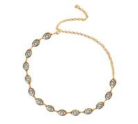 LumiSyne Ceinture Chaîne Turquoise Western Rétro en Métal Réglable Pour Femmes - Gland De Corps Or Argenté Pour Robe Pantalon Manteau Jeans