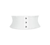LumiSyne Ceinture Corset Élastique Pour Femme Ceinture Large Conception Bouton Pression Garniture à Volants Mode Extensible Ceinturon Vintage Ceinture Cinch Corset Waspie Pour Robe Combinaison Manteau