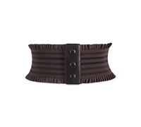 LumiSyne Ceinture Corset Élastique Pour Femme Ceinture Large Conception Bouton Pression Garniture à Volants Mode Extensible Ceinturon Vintage Ceinture Cinch Corset Waspie Pour Robe Combinaison Manteau