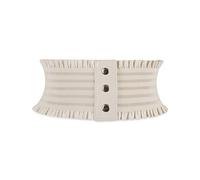 LumiSyne Ceinture Corset Élastique Pour Femme Ceinture Large Conception Bouton Pression Garniture à Volants Mode Extensible Ceinturon Vintage Ceinture Cinch Corset Waspie Pour Robe Combinaison Manteau
