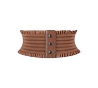 LumiSyne Ceinture Corset Élastique Pour Femme Ceinture Large Conception Bouton Pression Garniture à Volants Mode Extensible Ceinturon Vintage Ceinture Cinch Corset Waspie Pour Robe Combinaison Manteau